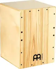 Meinl Percussion Jam Snare Cajon - Compact Size Box Drum with internal Dual Snare Wires - Heart Ash Frontplate, Natural (JC50HA)