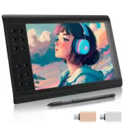 Artist Pro Graphics Drawing Tablet 10x6" Screen Battery-free pen 12 Shortkey NEW