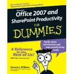OFFICE 2007 AND SHAREPOINT PRODUCTIVITY FOR DUMMIES