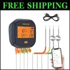 Smart WiFi Meat Thermometer with 4 Color-Coded Probes - Grill Master’s Essential