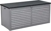 Gardeon Outdoor Storage Box Container Cabinet Bench, 490L Extra Large Lockable Tool Toy Deck Boxes Chest Garden Shed Storages Ottoman Chair Seat Patio Indoor Furniture, with Handles Black