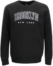 [FIL] Men's Unisex Fleece Crew Neck Sweater Jumper Pullover Embroidered - Brooklyn/New York