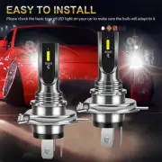 LED Headlight Bulbs Degree 4000LM 80W Accessories DC9V-32V H4 9003 LED