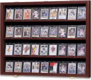 36 Baseball Card Display Case - Lockable Sports Graded Card Display Case Wall Mo