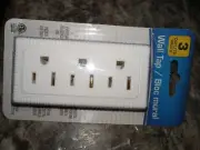 3 Outlets Wall Tap Adapter - Electrical Extension 3 Prong Plug - Socket Grounded