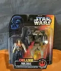 Star Wars Deluxe Han Solo Power of the Force with Smuggler Flight Pack New