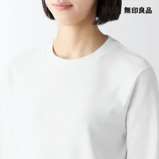 【MUJI 無印良品】女有機棉柔滑圓領長袖T恤(共5色)