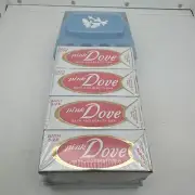 Vintage Pink Dove Bar Soap 4 Pack With Free Vanity Tray Rare HTF NOS New Sealed