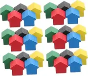 Abaodam 50pcs Board Game Pieces Multicolor Wood Pawn Game Pieces for Board Games Chess Components Game Pawns Tabletop Markers
