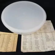 1950s Tupperware 12" Pie Taker with Receipt & order form NEW Tupper Seal