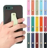Weewooday 15 Pieces Phone Grip Strap Telescopic Finger Loop Assorted Colors Phone Finger Strap Holder Silicone Stretch Grip Stand for Most Mobile Phones and Tablets
