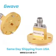 WR-19 to 2.4mm Female Straight Waveguide to Coax Adapters with UG-383/U Flange