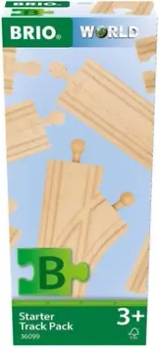 BRIO World 36099 Starter Track Pack 12-Piece Wooden Train Track Set New Toy Gift