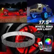 4x 17.5 RGB Color-Changing +Remote Bluetooth APP LED Wheel Ligths for car Trucks (for: Audi)