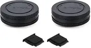 Rear Lens Cap Cover & Body Cap Cover Kit with Hot Shoe Cover for Sony A6000 A5100 A6300 A6400 A6500 A5000 A7 A7II A7III A7R A7RII A7RIII A7SII A7S A9 A3000 NEX-6 and More Sony E Mount Camera & Lens