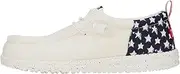 Hey Dude Men's Wally Funk Americana | Men's Shoes | Men Slip-on Loafers | Comfortable & Light-Weight, Stars White/Navy Blazer, 7