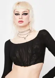 Late Give You A Show Sheer Crop Top