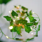 7 feet Green Ivy Leaf GARLAND Battery Operated LED STRING LIGHTS Party