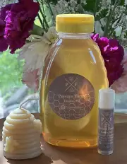 Porcaro Farms Raw Honey From Linden, MI With Beeswax Hive Candle & Lip Balm