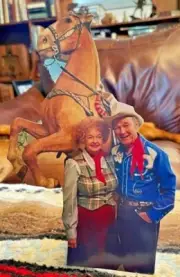 Roy Rogers, Dale Evans and Trigger at the Victorville Museum Standee 10" Tall