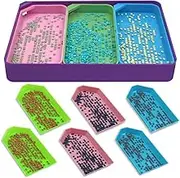 10 Pcs Diamond Art Trays, FineGood 3 Sizes Tray Diamond Art Painting Kits Beads Sorting Trays Diamond Art Storage Accessories for DIY Art Craft