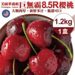 【WANG 蔬果】美國華盛頓8.5R櫻桃1.2KGX1盒(1.2KG/禮盒 加大不加價)