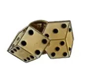 Campy 7 / 11 Craps Yo Casino Dice Hat 1970s Hat Lapel Pin New NOS