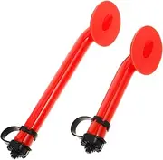 GAROZATION 2pcs Lifebuoy Blow Hose Portable Extender Pool Tube Diffuser Blower Tubing Airline Pumps Tank Air Car Sprayer Inflator Valves Plunge Adaptor Kit Float Inflatable Orange Plastic