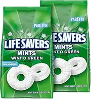 Life Savers Mints Wint-O-Green Hard Candy, 50 Oz Party Size Bag (Pack of 2)