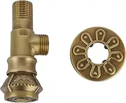 Vintage European Brass Angle Stop Valve, Smoothly Closing Antique Valve for Kitchen Sink, Bathroom Faucet, Shower Head, and Bathroom Pipe
