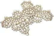 LIFKOME 2Pcs Pearl Applique Patches for DIY Clothing and Shoes Delicate Decor for Bags and Accessories Lightweight and Easy to Use