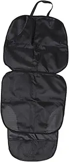 Kisangel Car Seat Protector Mat for Non Slip Vehicle Seat Cover with Storage Pockets Durable Auto Protective Pad for Strollers and Pets Easy Installation Black