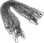 Sturdy Metal Hanging Chains Black Tag Chain Set for Bird Feeders Billboards Plant Baskets and Decorations