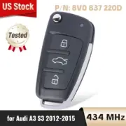 Keyless-GO for 2012-2019 Audi A3 S3 Remote Flip Key Fob 434MHz MQB48 8V0837220D