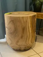 Side timber drinks Table, Stool or Plant pot of Paulownia wood design_Model04