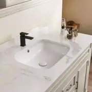 Glacier Bay Bathroom Sink 19.5" Minimalist Easy-Install Vitreous China White