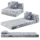 Kids Folding Sofa Bed Floor Mattress Glow in the Dark Toddler Fold out Couch