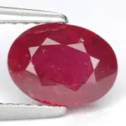 1.78 Ct. Fabulous Red Unheated Ruby Gemstone WITH GLC CERTIFY