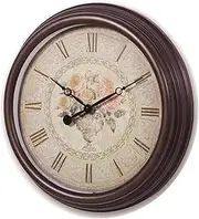 Large Outdoor Clock, 40cm Waterproof Garden Clock, Silent Battery Operated Quartz Movement Decor Clock for Outside or Indoor, Pool, Fence, Patio