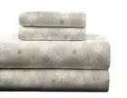 Flannel 170 GSM Sheet Set,Twin Snow Flakes Oatmeal