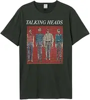 [Amplified] Talking Heads T Shirt Songs about Buildings Band Logo Official Unisex Charcoal
