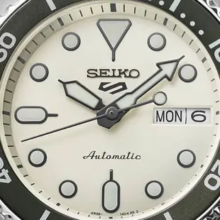 【SEIKO】精工 5 Sports系列 縮小款水鬼 SRPK31K1 鋼錶帶 潛水錶 機械錶 4R36-14B0S 白/銀 38mm