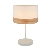Theresa White Drum Scandinavian Table Lamp
