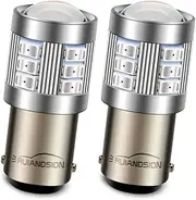 Ruiandsion BA15D LED Bulb Red 10-60V 1130 1142 1176 5630 18SMD Chips LED Backup Reverse Brake Tail Light for Car Trailer Marine RV Camper Boat, Non-Polarity (Pack of 2)
