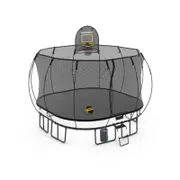 Springfree Large Square Trampoline 11 ft - Sports Accessory Bundle Basketball Hoop, Ladder and Bag