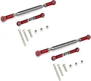 LKHNO 20X Adjustable Steering Linkage Servo Link Pull Rod Turnbuckle for MN D90 D99 MN-90 FJ-45 1/12 RC Car Crawler Red