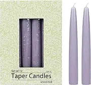 Zest Candle 12-Piece Taper Candles, 6-Inch, Lavender