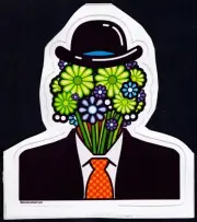 Uncle Charlie Hardwick Art Sticker Rock Gig Poster Street Artist Flower Face