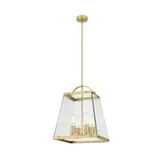 Cola 4 Light Brass Lantern Pendant