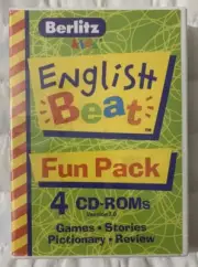 Berlitz Kids English Beat Fun Pack 4 CDs 2002 Games, Stories, Pictionary, Review